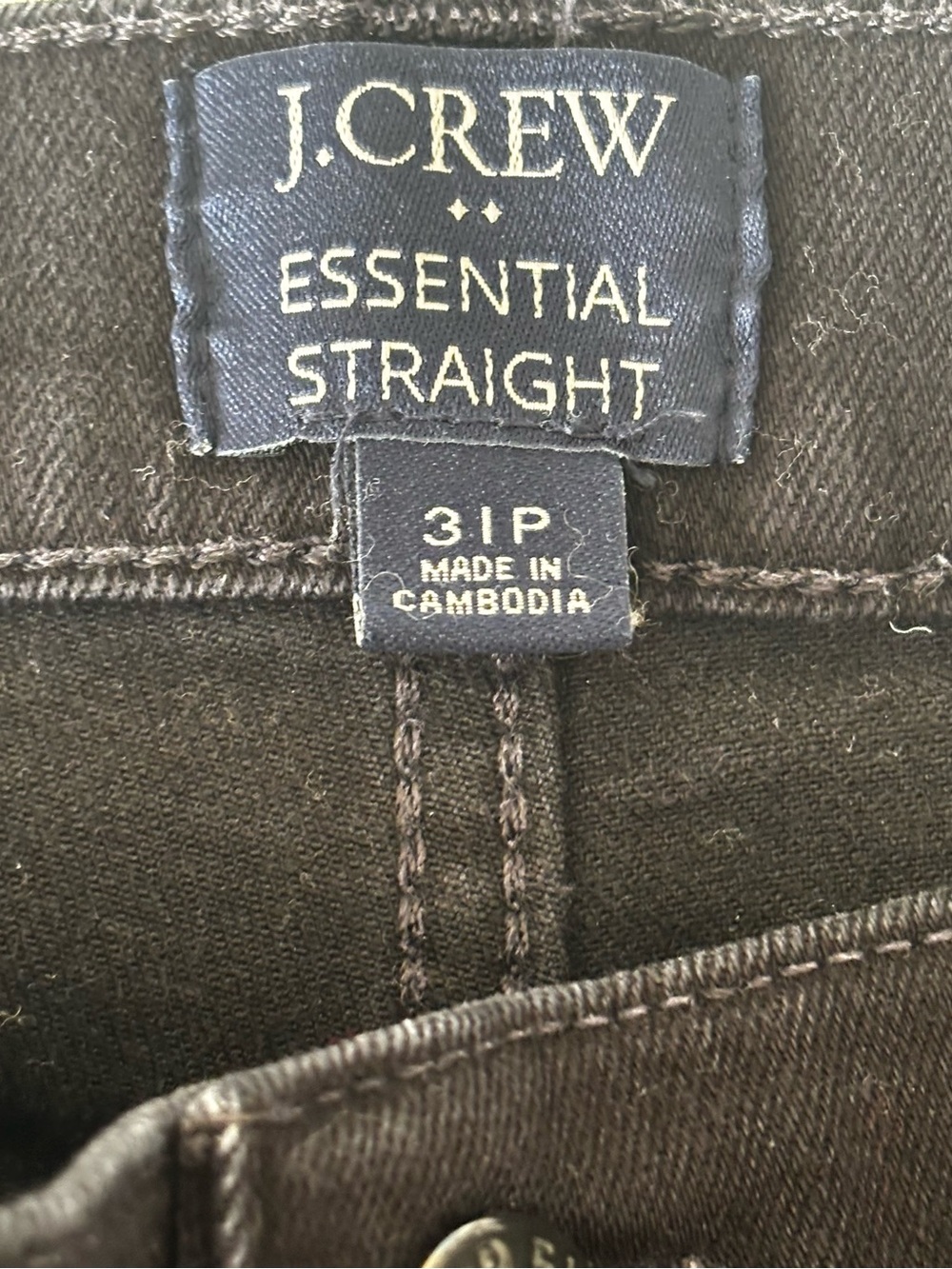 J.Crew Factory Essential Straight Jean in All-Day Stretch Black Size 31 Petite - Picture 4 of 5